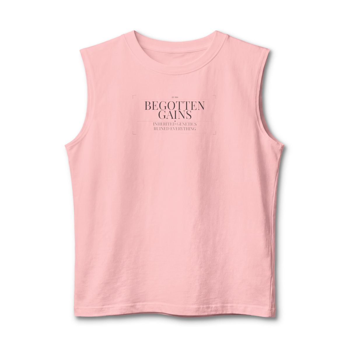 Begotten Gains - Iron Devotion stringer tank in Pink - funny gym shirt by DoD Fitness