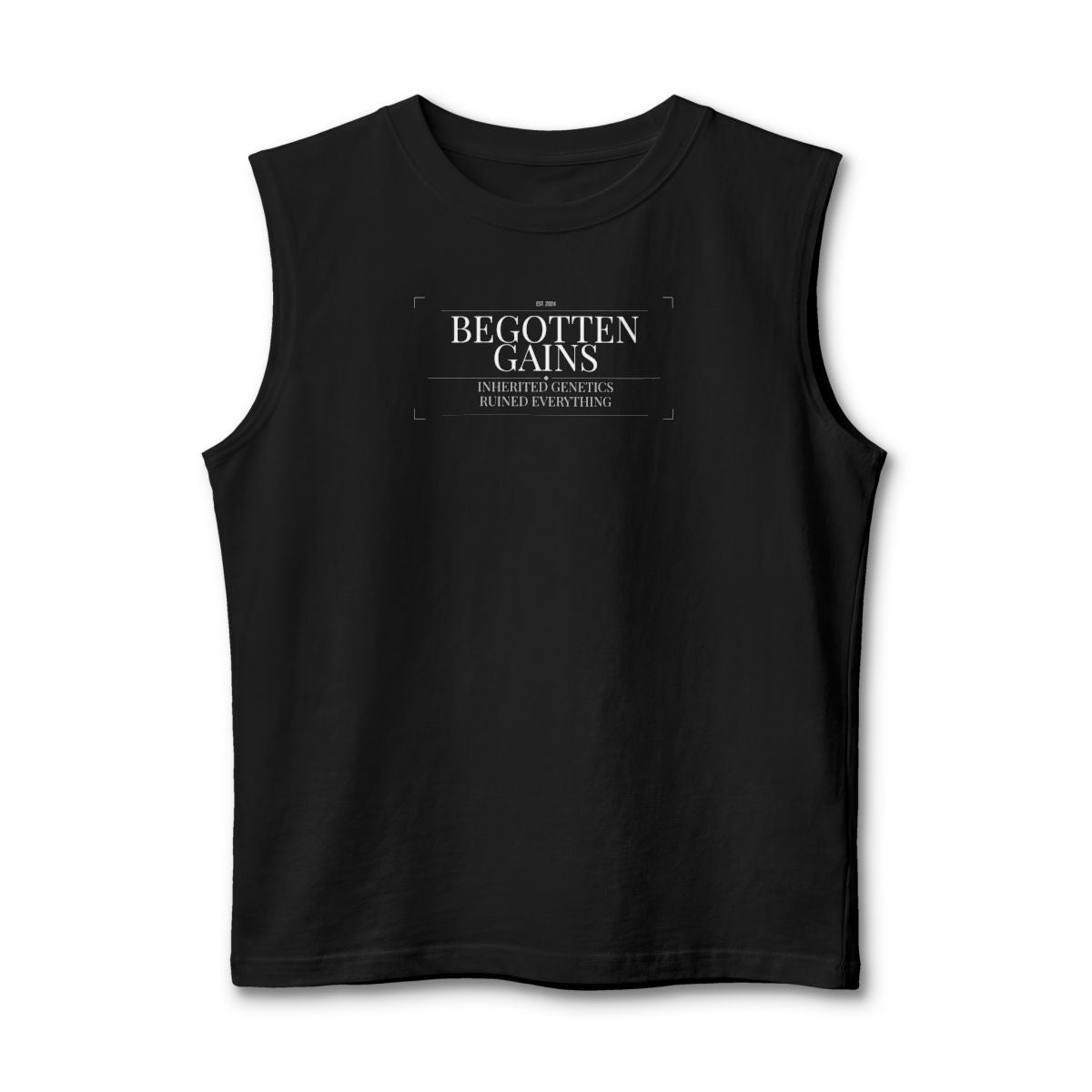 Begotten Gains - Iron Devotion stringer tank in Black - funny gym shirt by DoD Fitness