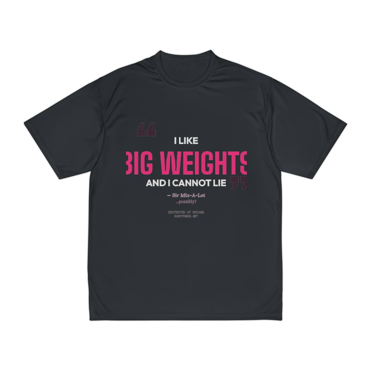 Big Weights moisture wicking shirt in Black - funny gym shirt by DoD Fitness
