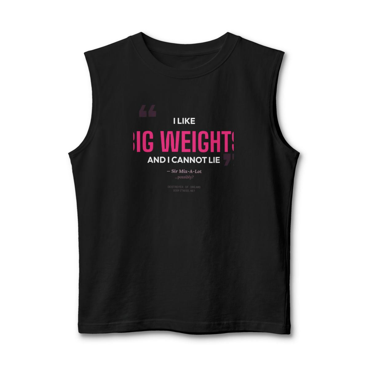 Big Weights stringer tank in Black - funny gym shirt by DoD Fitness