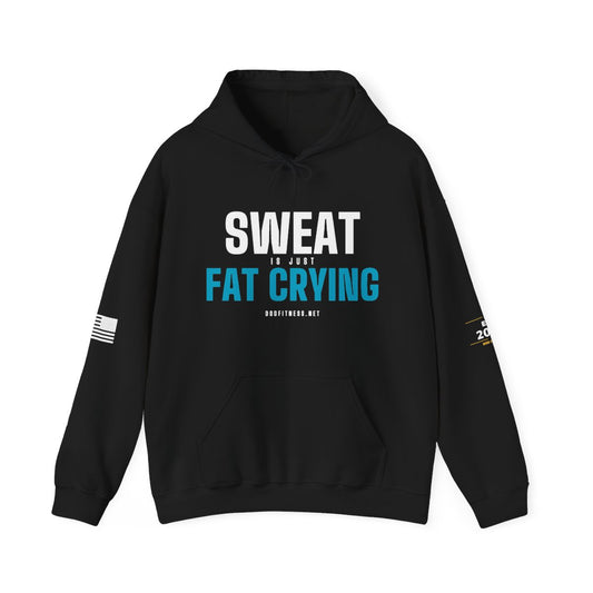 Fat Crying Frown hoodie in Black - funny gym hoodie by DoD Fitness