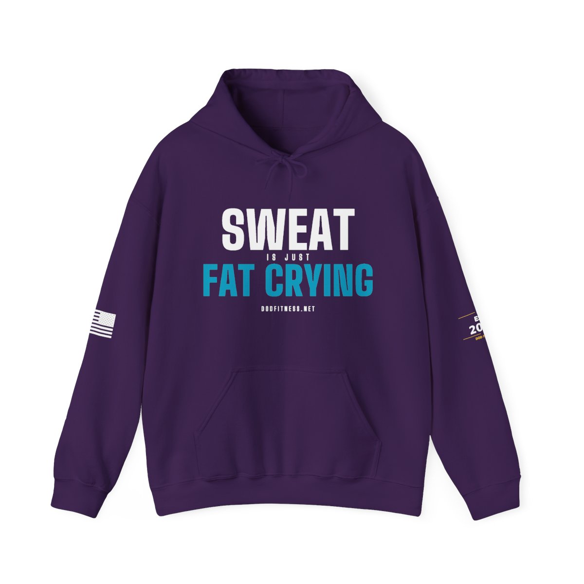Fat Crying Frown hoodie in Purple - funny gym hoodie by DoD Fitness