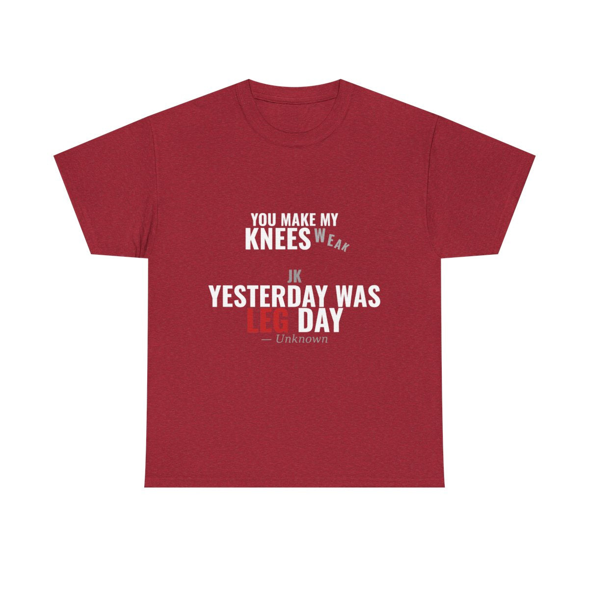 In Motion - Barely Moving women's tee in Antique Cherry Red - funny gym shirt by DoD Fitness