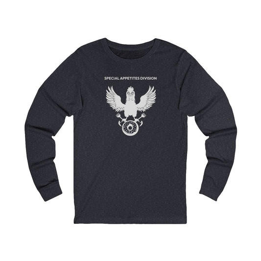 Meal Team Six long sleeve tee in Heather Navy - funny gym shirt by DoD Fitness