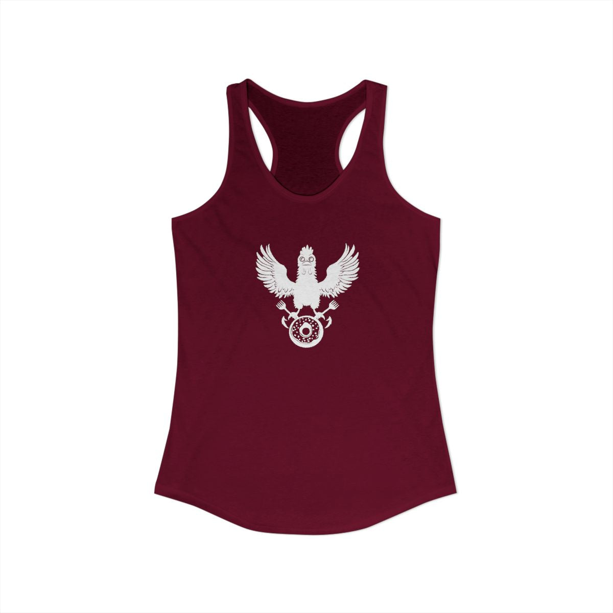 Meal Team Six women's racerback tank in Solid Cardinal Red - funny gym tank by DoD Fitness