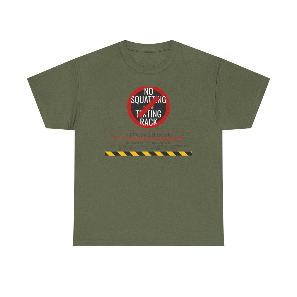 DoD Fitness - No Squatting Texting Rack Women's Tee