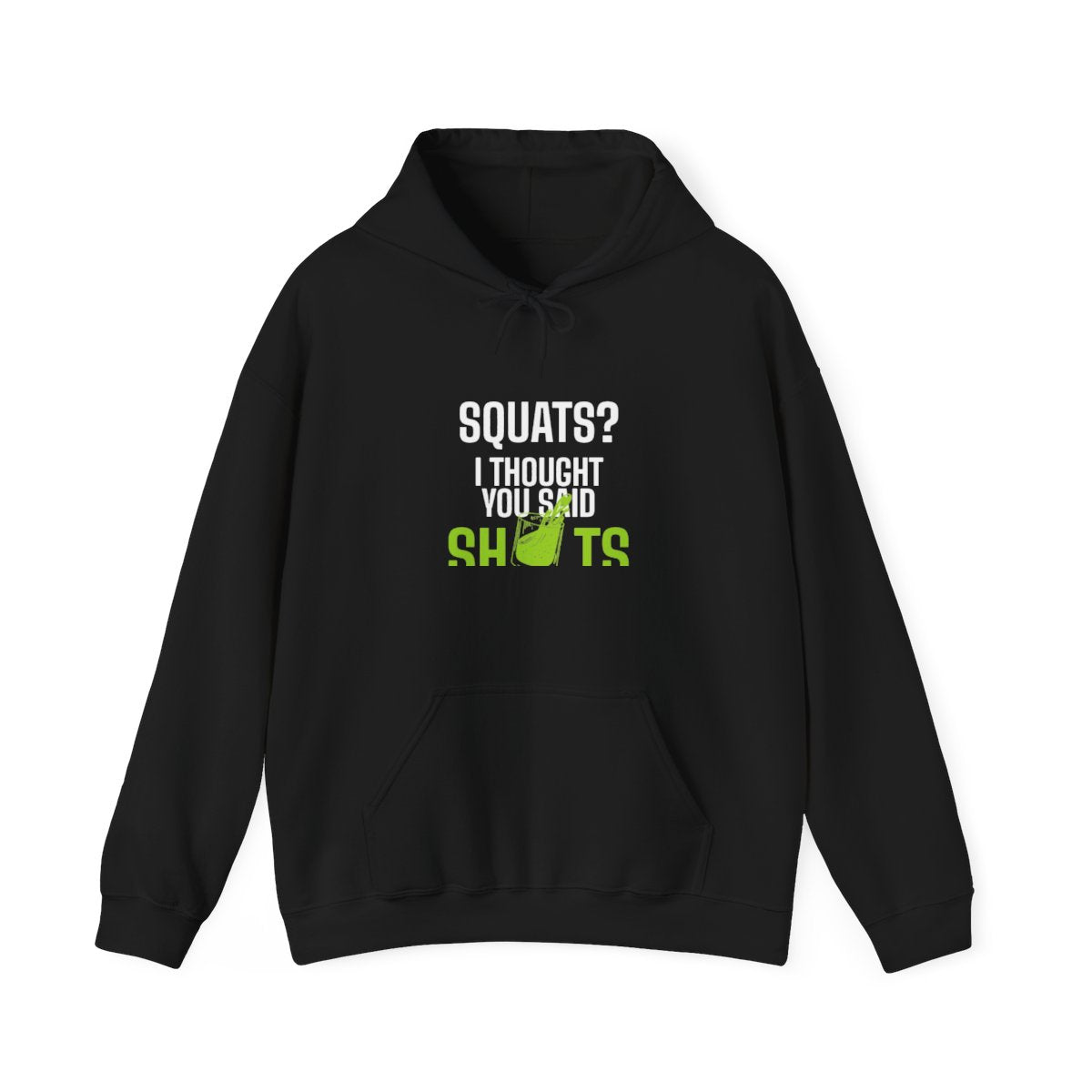Squats Shots hoodie in Black - funny gym hoodie by DoD Fitness