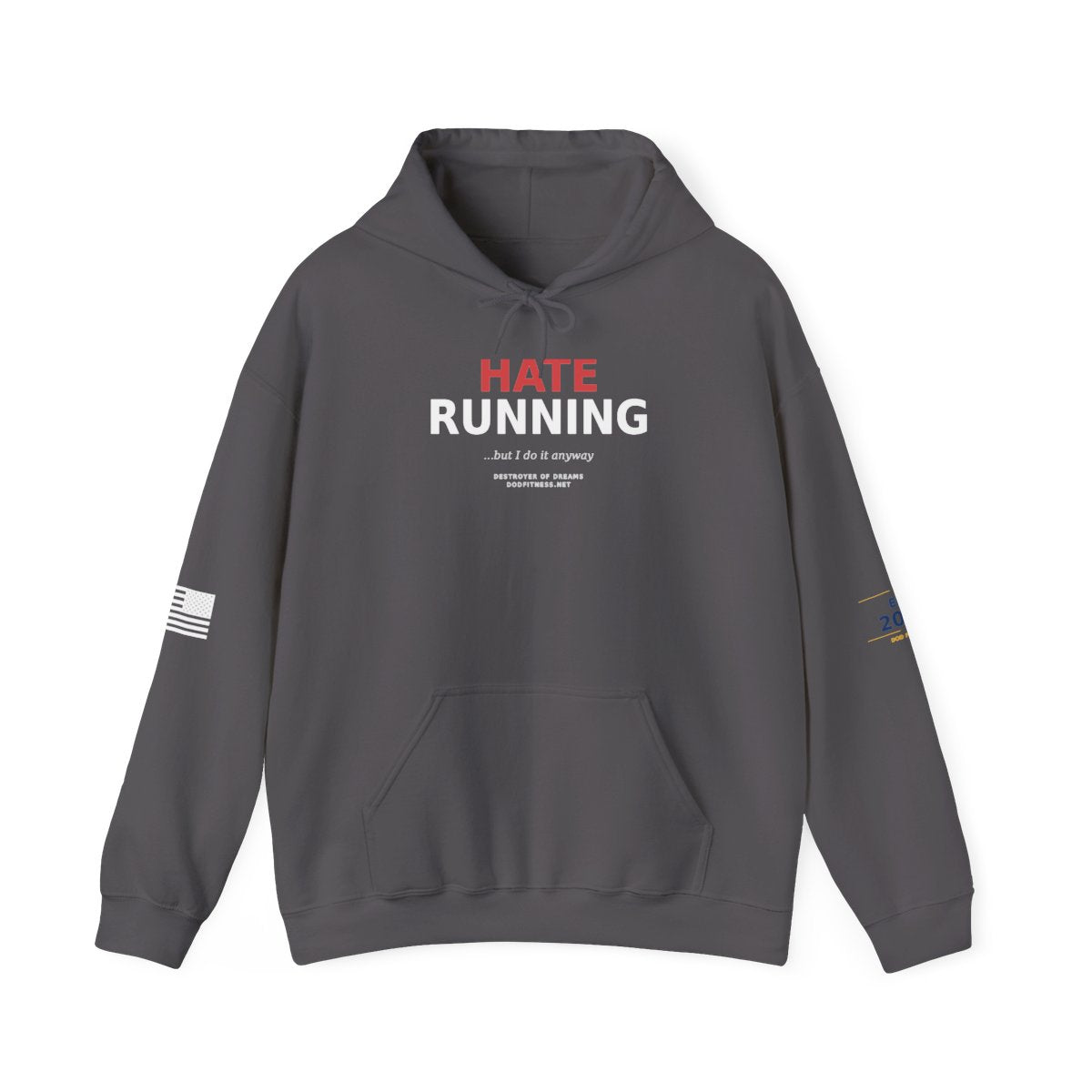 Still Not Running - Anti Cardio Hoodie in Charcoal