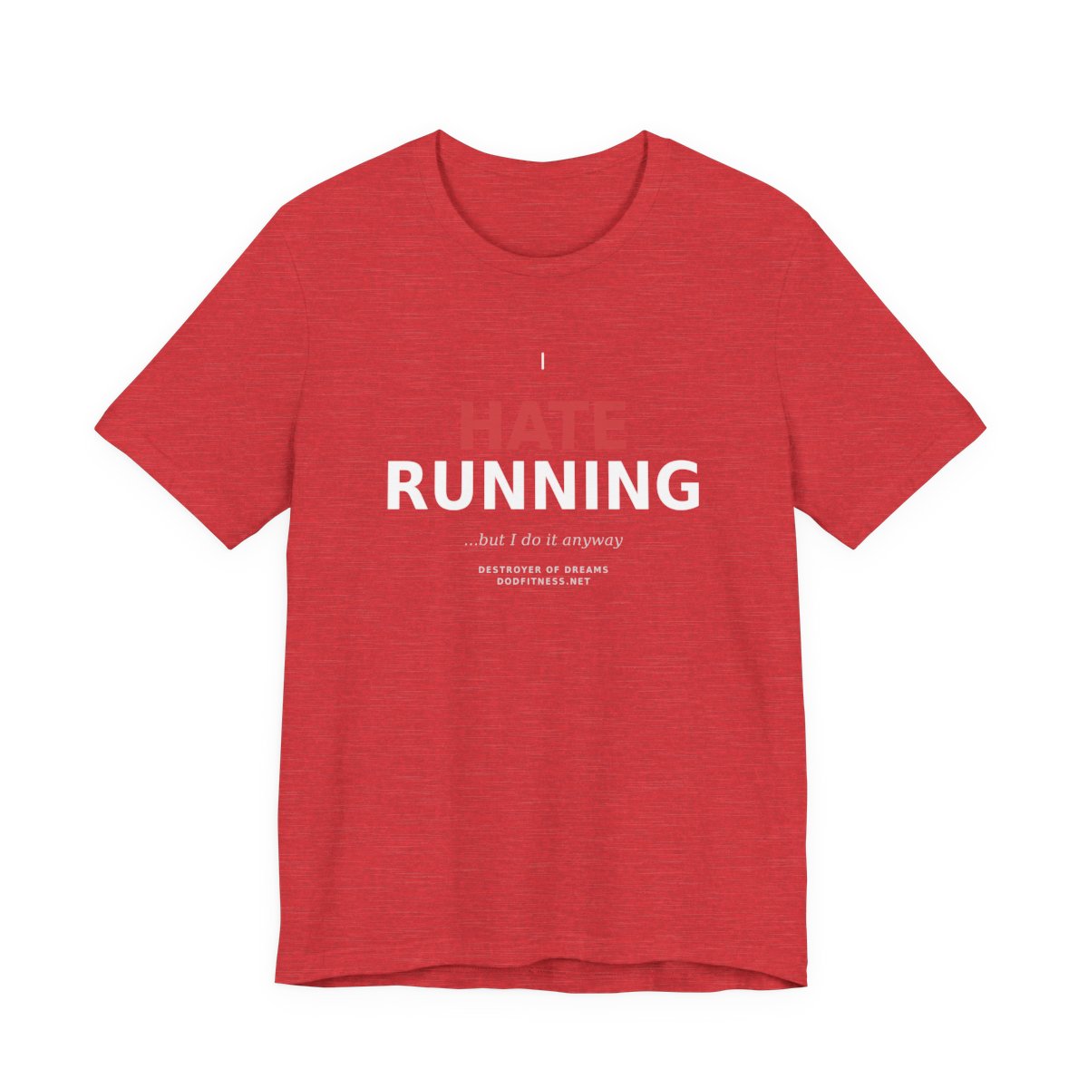 Still Not Running - Anti Cardio Mens Tee in Heather Red