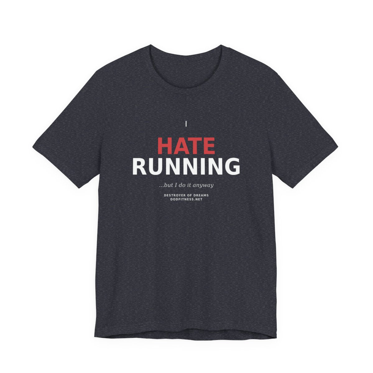 Still Not Running - Anti Cardio Mens Tee in Heather Navy