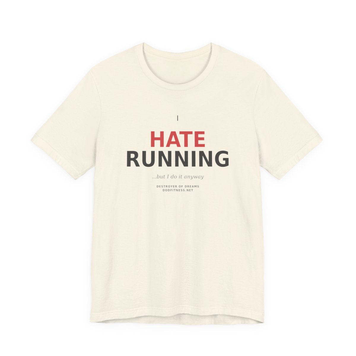 Still Not Running - Anti Cardio Mens Tee in Natural
