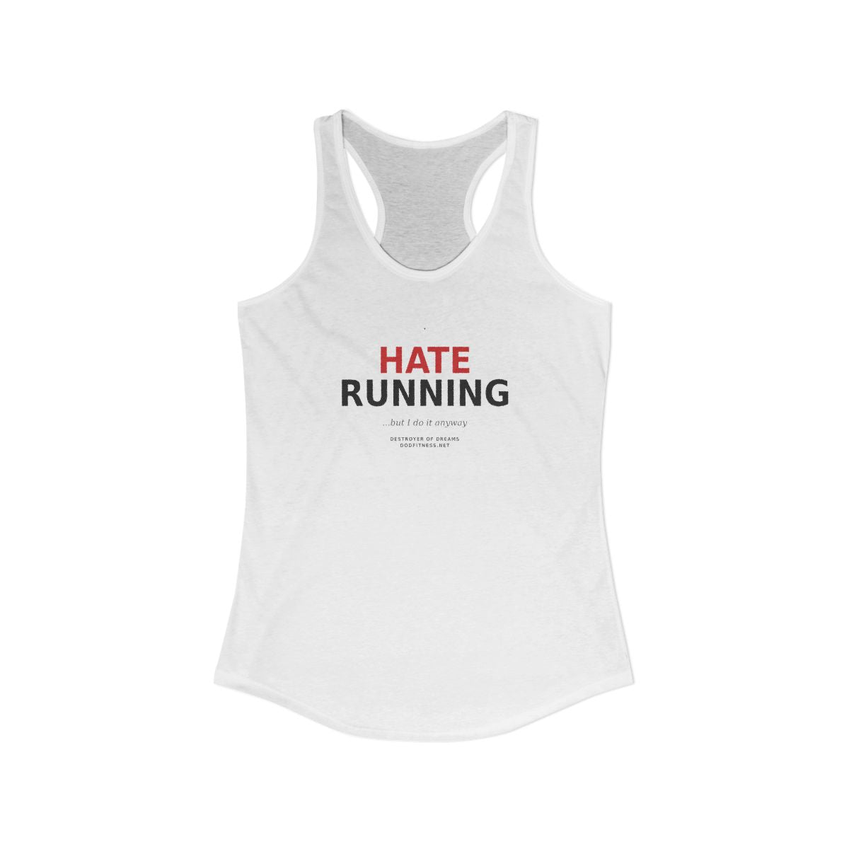 Still Not Running - Anti Cardio WomensTank in Solid White