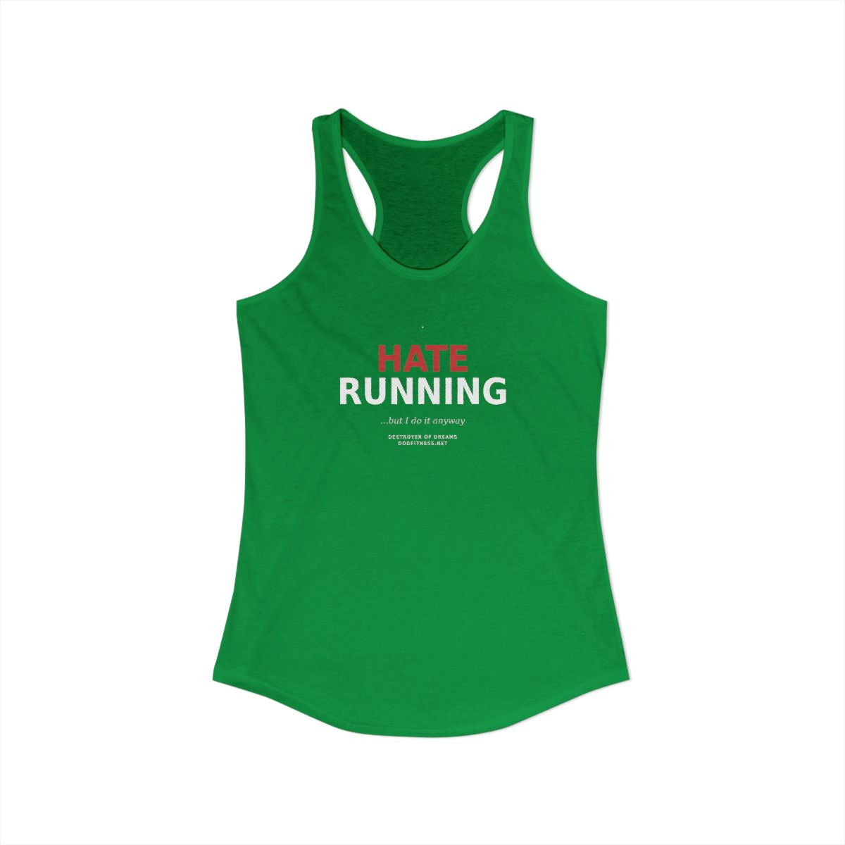 Still Not Running - Anti Cardio WomensTank in Solid Kelly Green