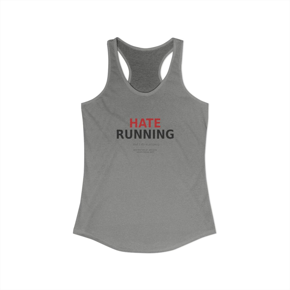Still Not Running - Anti Cardio WomensTank in Heather Grey