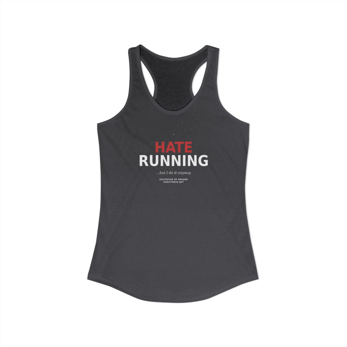 Still Not Running - Anti Cardio WomensTank in Solid Dark Gray