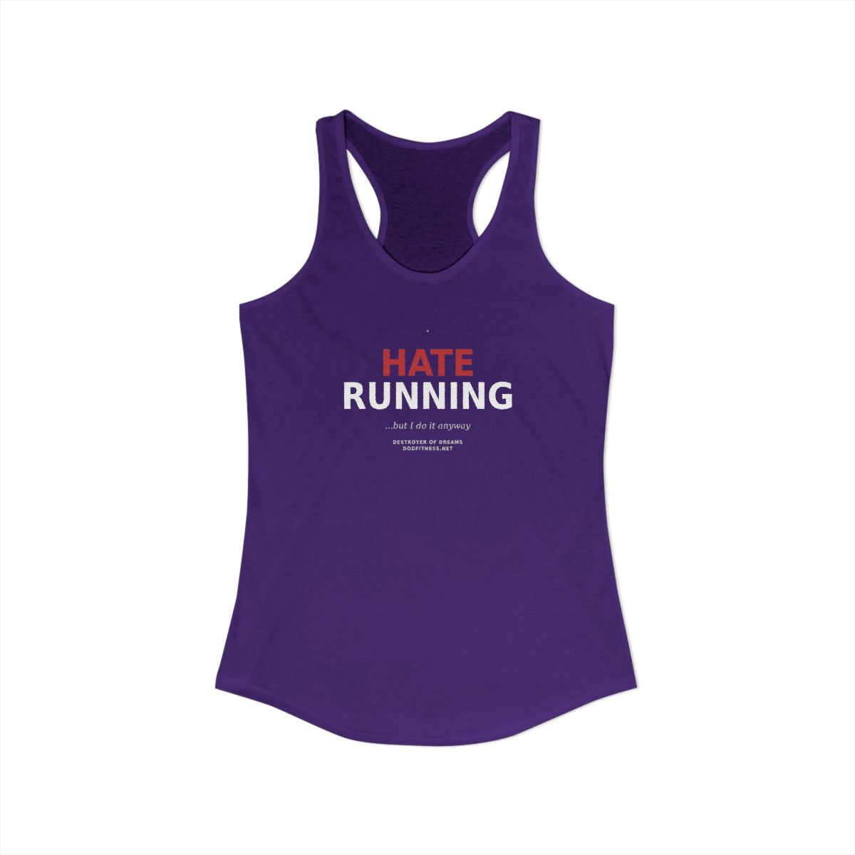 Still Not Running - Anti Cardio WomensTank in Solid Purple Rush
