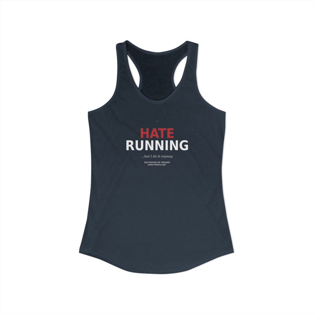 Still Not Running - Anti Cardio WomensTank in Solid Indigo