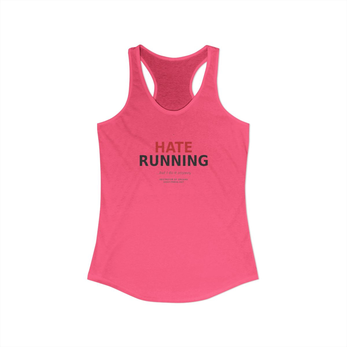 Still Not Running - Anti Cardio WomensTank in Solid Hot Pink
