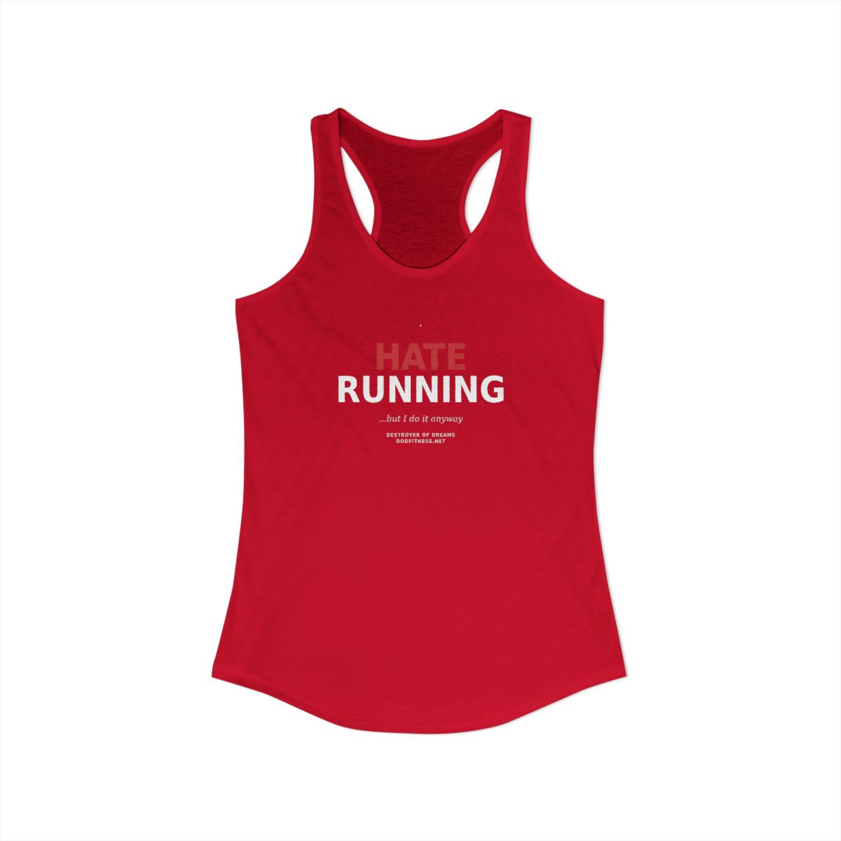 Still Not Running - Anti Cardio WomensTank in Solid Red