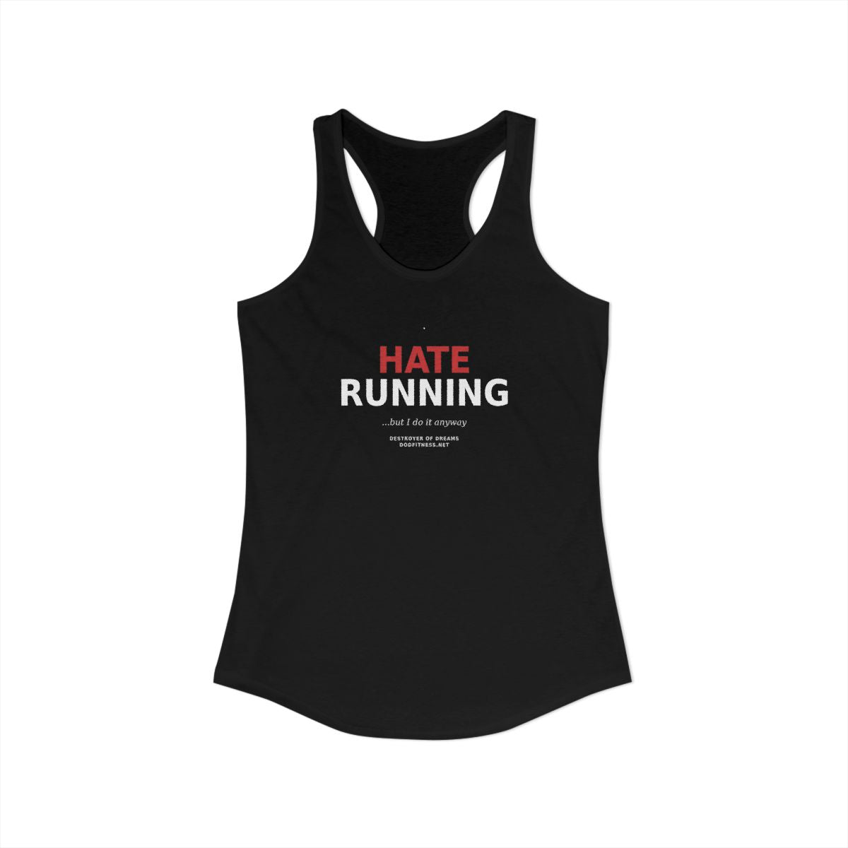 Still Not Running - Anti Cardio WomensTank in Solid Black