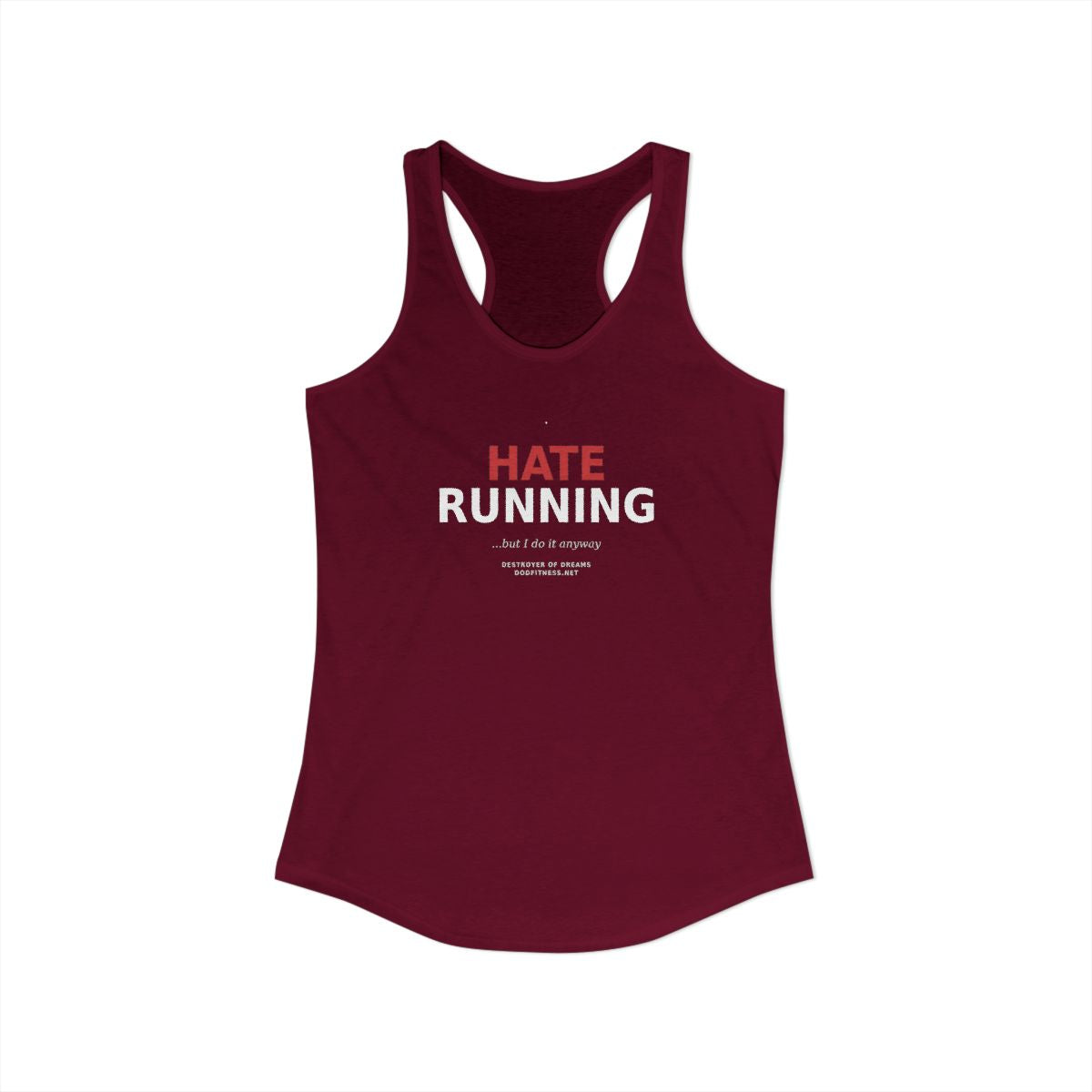 Still Not Running - Anti Cardio WomensTank in Solid Cardinal Red