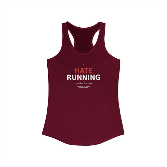 Still Not Running - Anti Cardio WomensTank in Solid Cardinal Red
