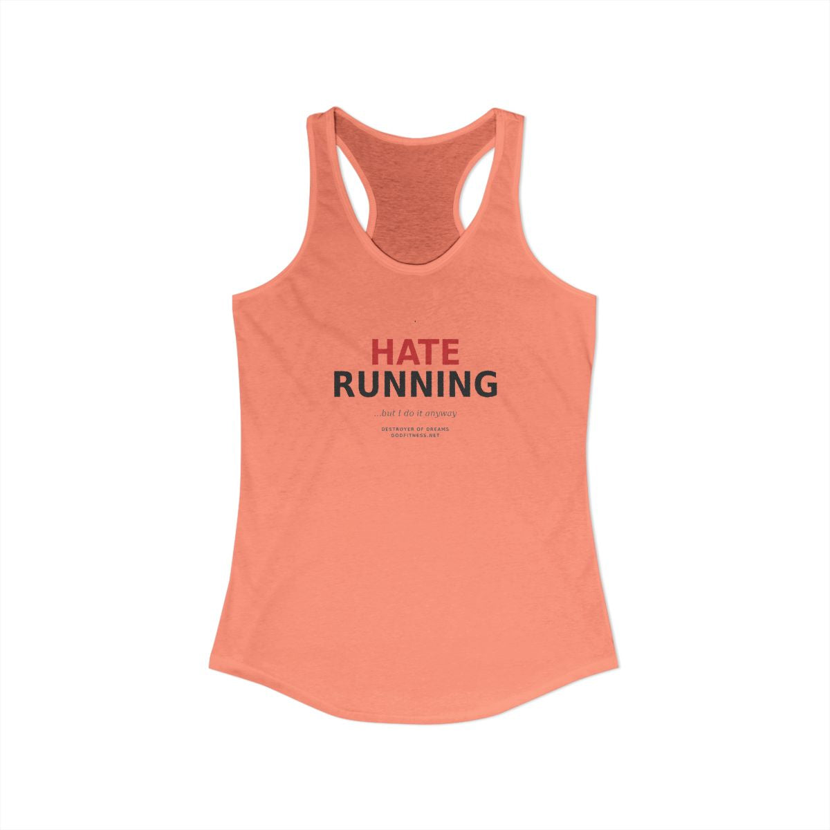 Still Not Running - Anti Cardio WomensTank in Solid Light Orange