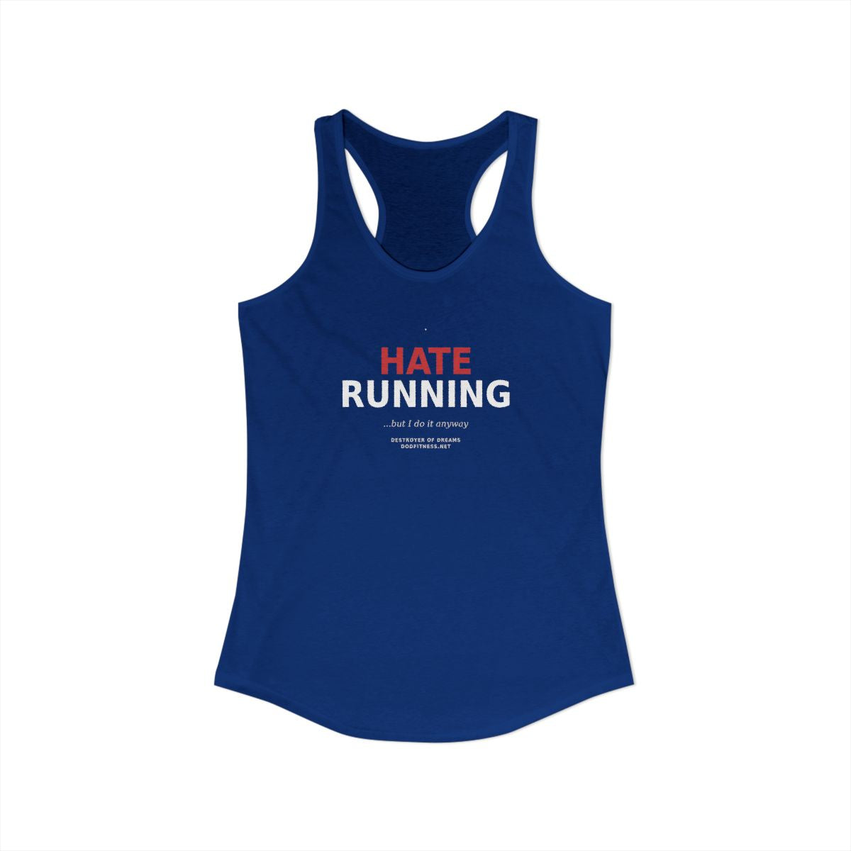 Still Not Running - Anti Cardio WomensTank in Solid Royal