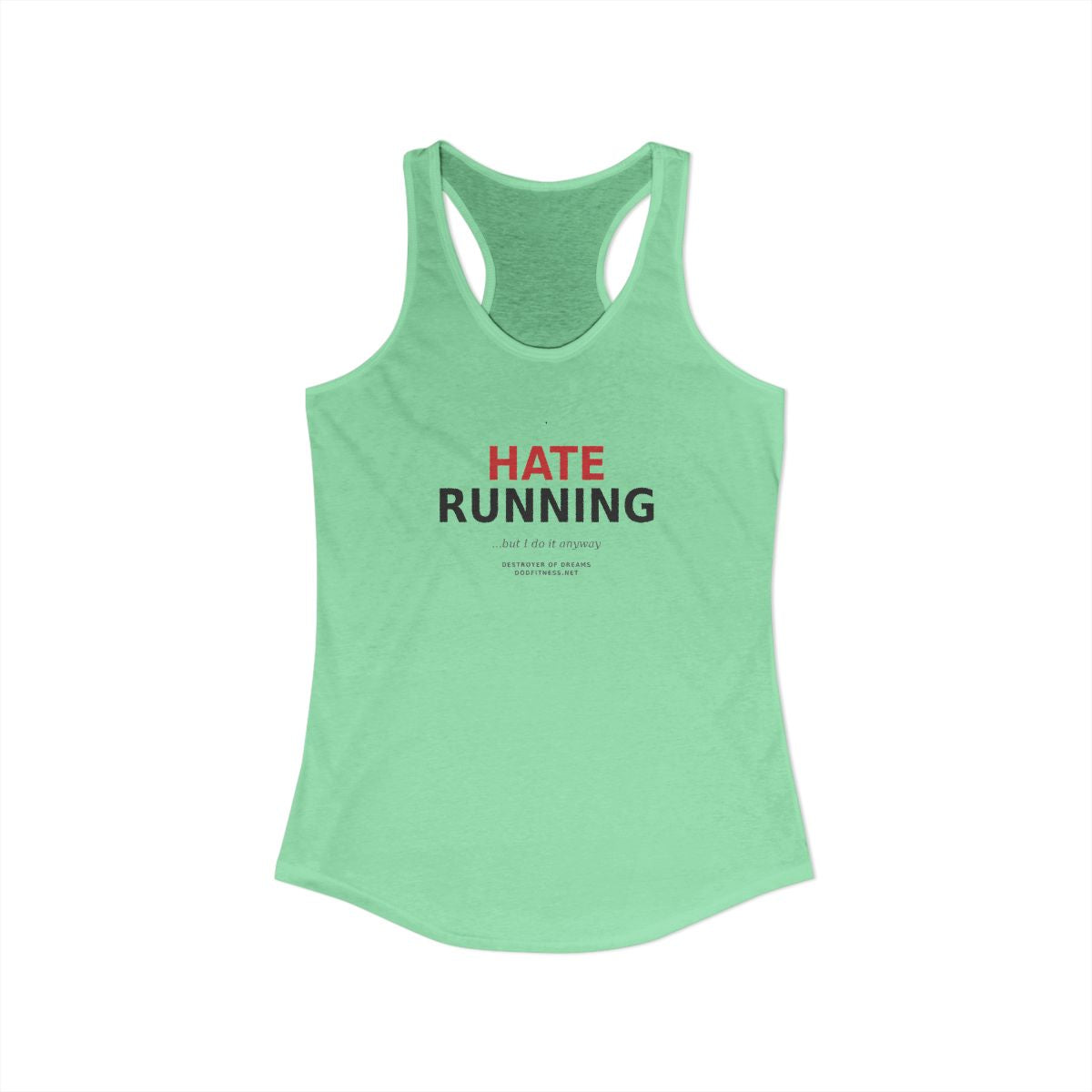 Still Not Running - Anti Cardio WomensTank in Solid Mint
