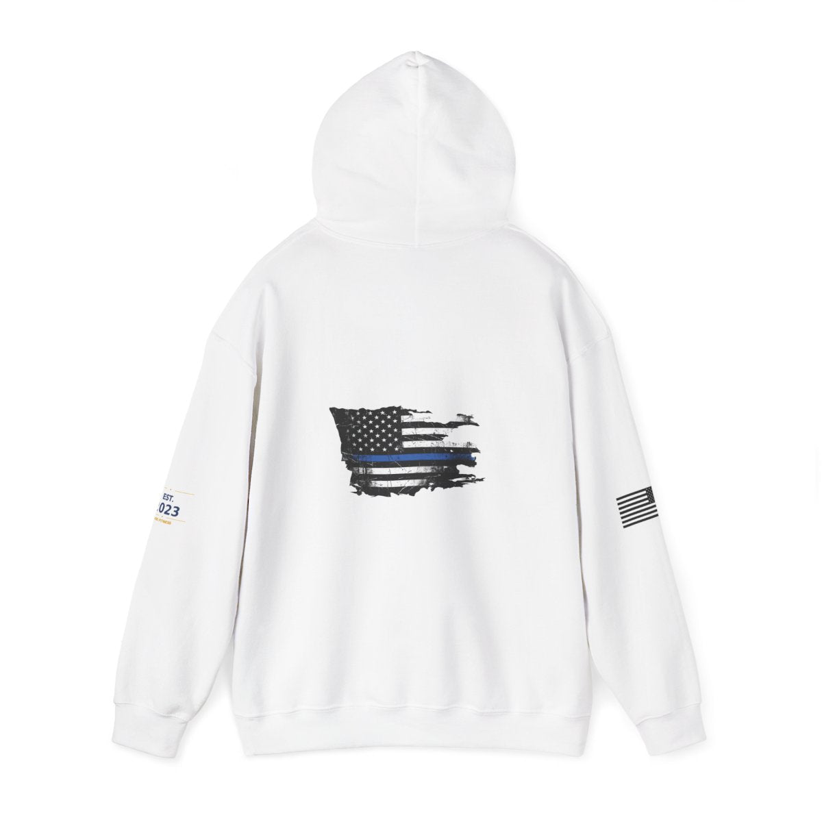 Thin Blue Line hoodie - funny gym hoodie by DoD Fitness