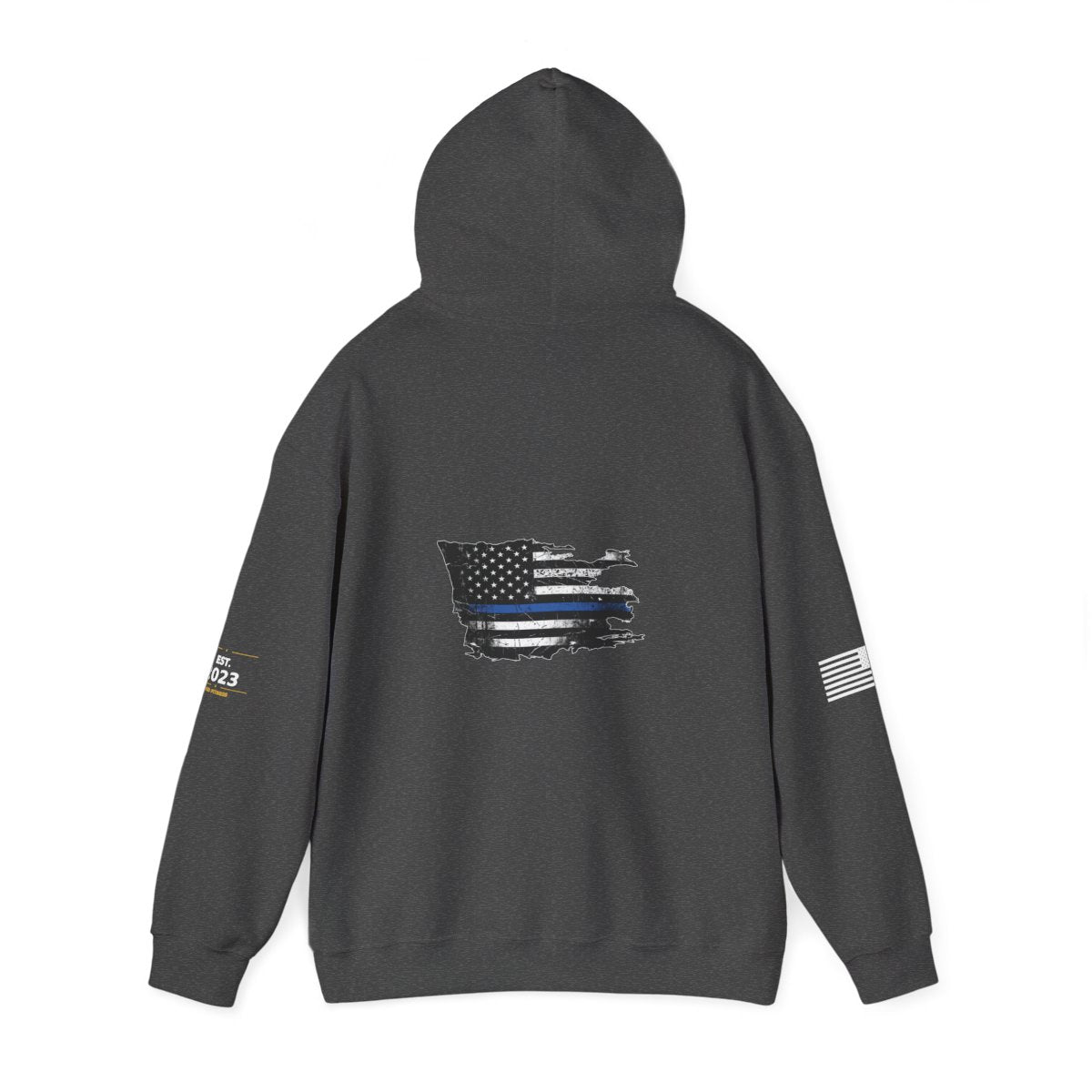 Thin Blue Line hoodie - funny gym hoodie by DoD Fitness