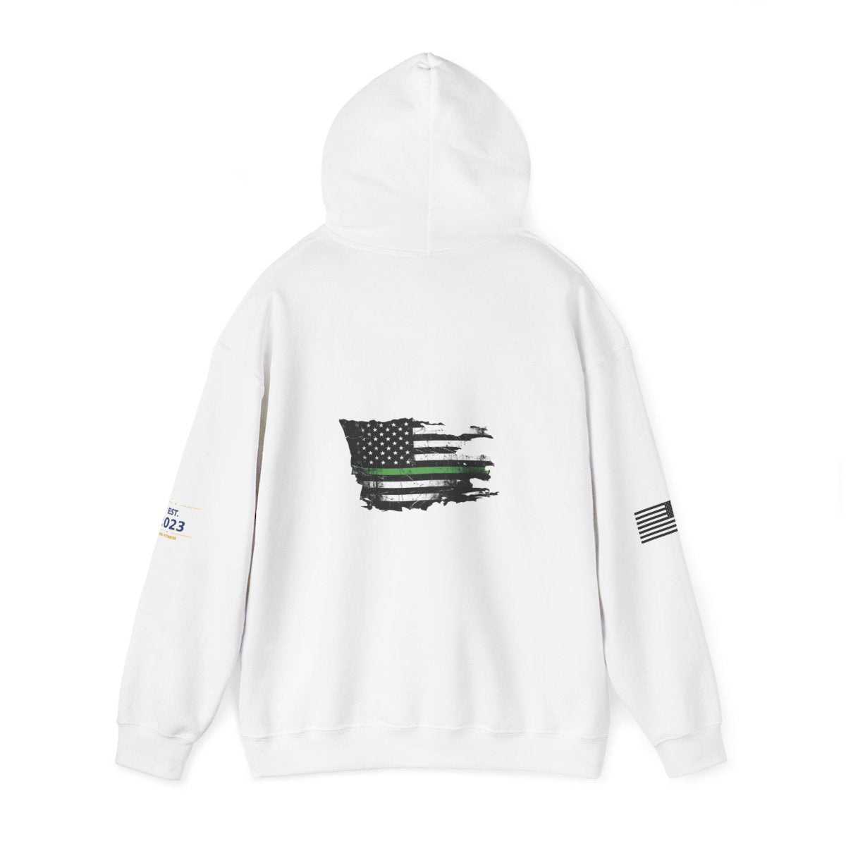 Thin Green Line hoodie - funny gym hoodie by DoD Fitness