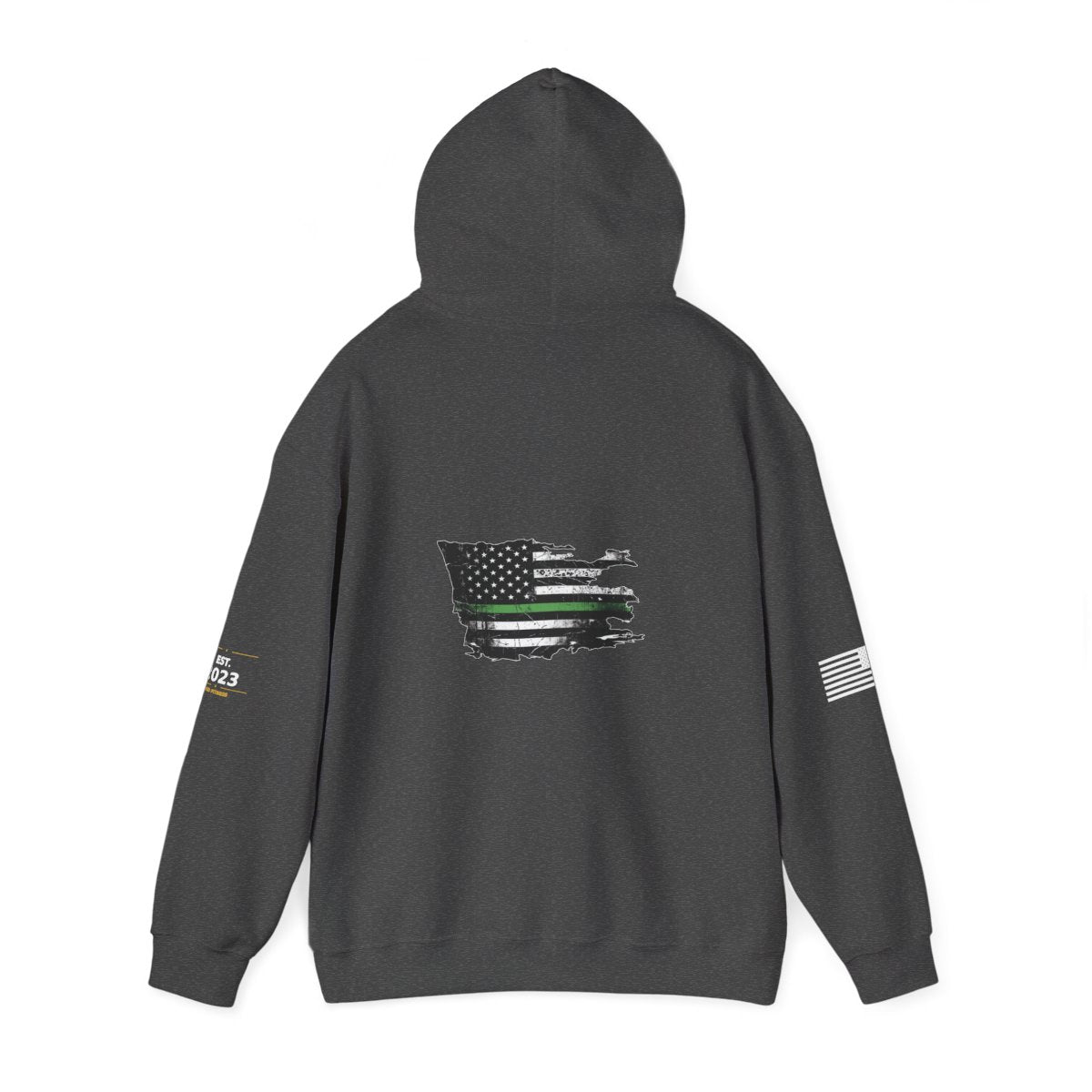 Thin Green Line hoodie - funny gym hoodie by DoD Fitness