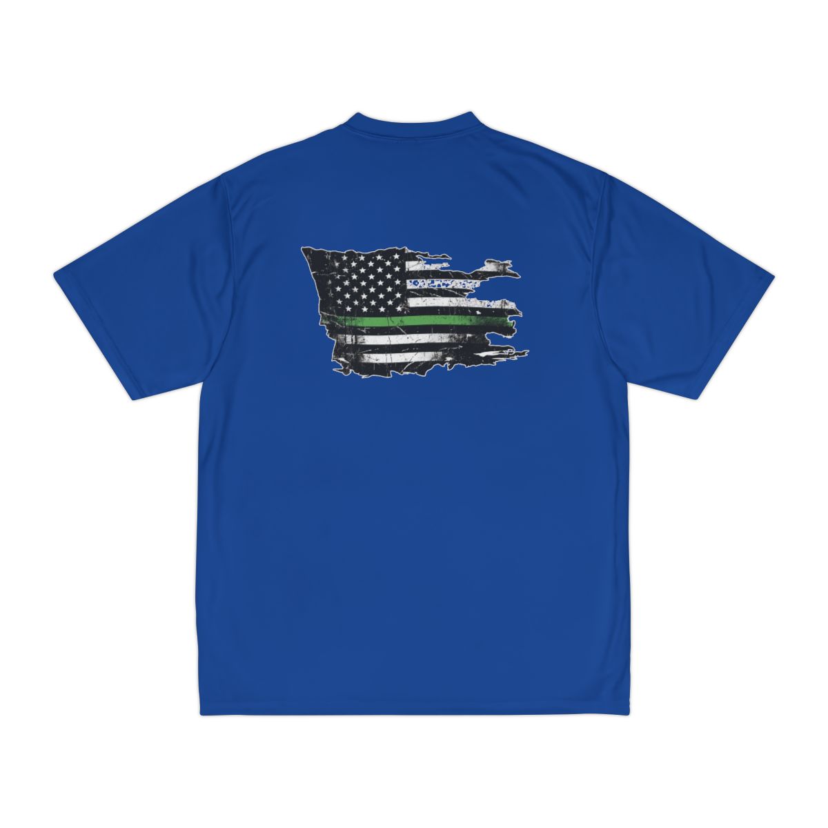 Thin Green Line moisture wicking shirt - funny gym shirt by DoD Fitness