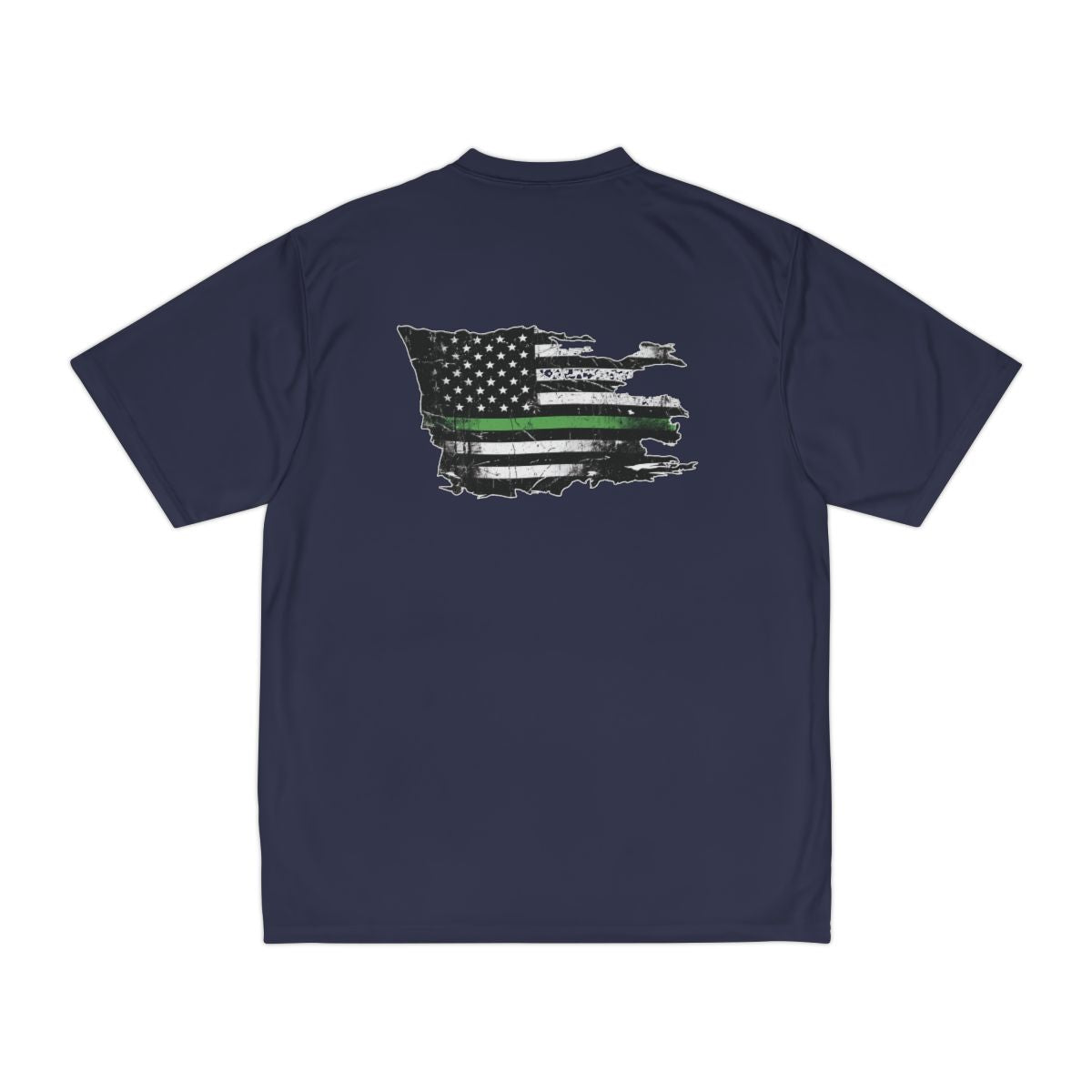 Thin Green Line moisture wicking shirt - funny gym shirt by DoD Fitness