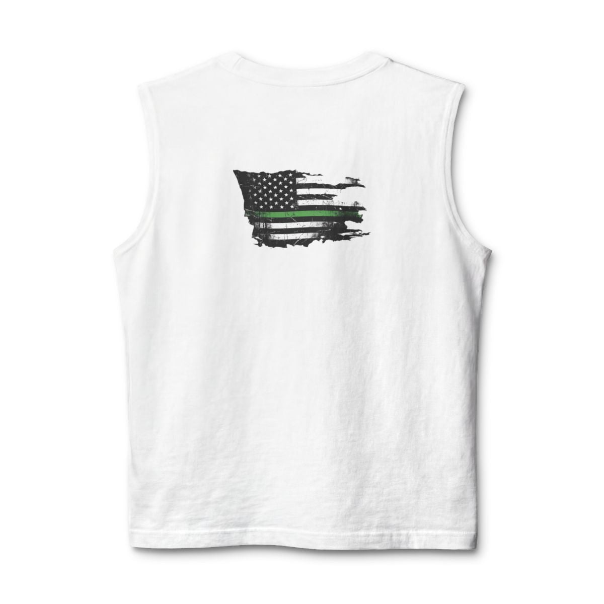 Thin Green Line stringer tank - funny gym shirt by DoD Fitness