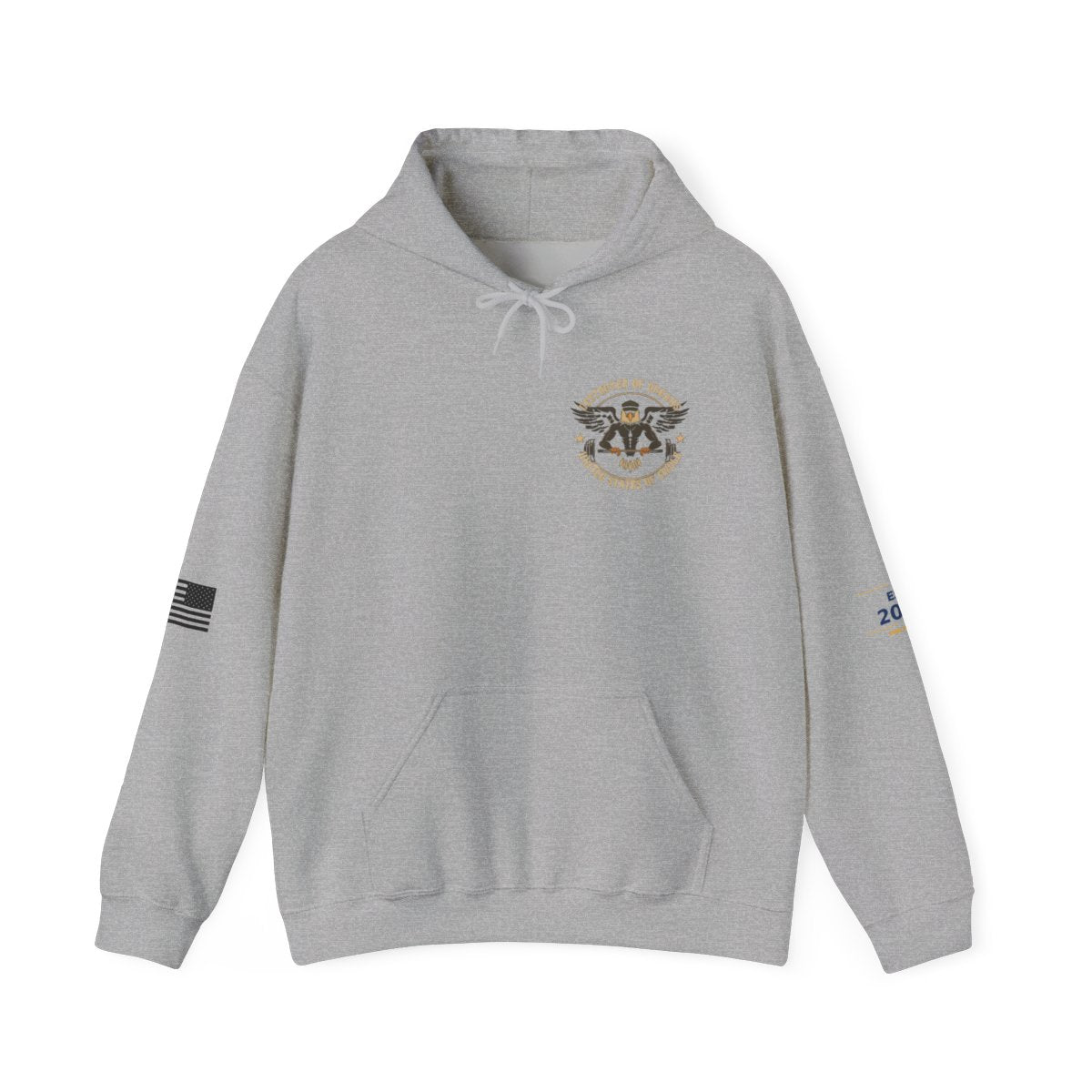 United We Serve - Military hoodie in Sport Grey - funny gym hoodie by DoD Fitness