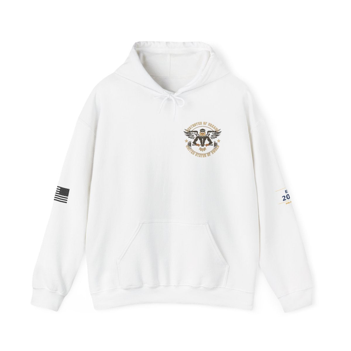 United We Serve - Military hoodie in White - funny gym hoodie by DoD Fitness