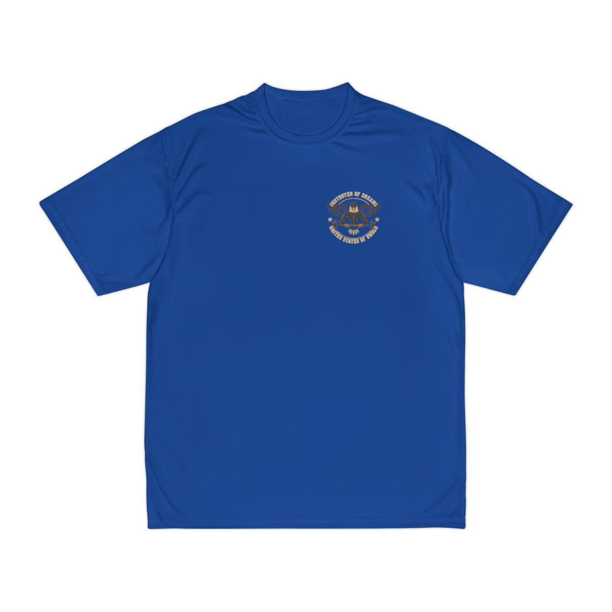 United We Serve - Military moisture wicking shirt in Royal - funny gym shirt by DoD Fitness