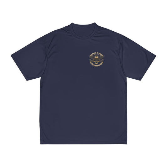 United We Serve - Military moisture wicking shirt in Navy - funny gym shirt by DoD Fitness