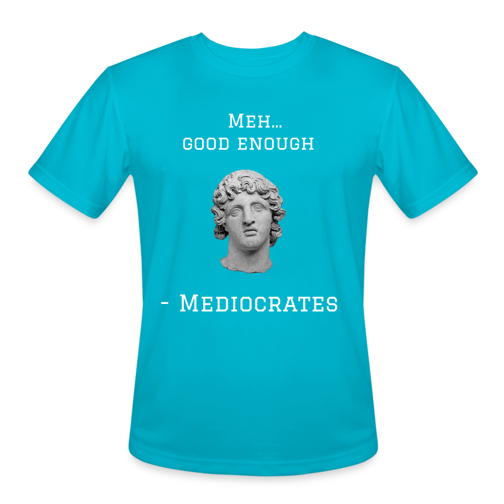 Meh...Men’s Moisture Wicking Performance T-Shirt - turquoise