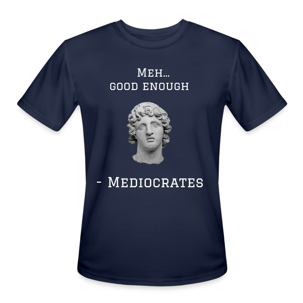 Meh...Men’s Moisture Wicking Performance T-Shirt - navy