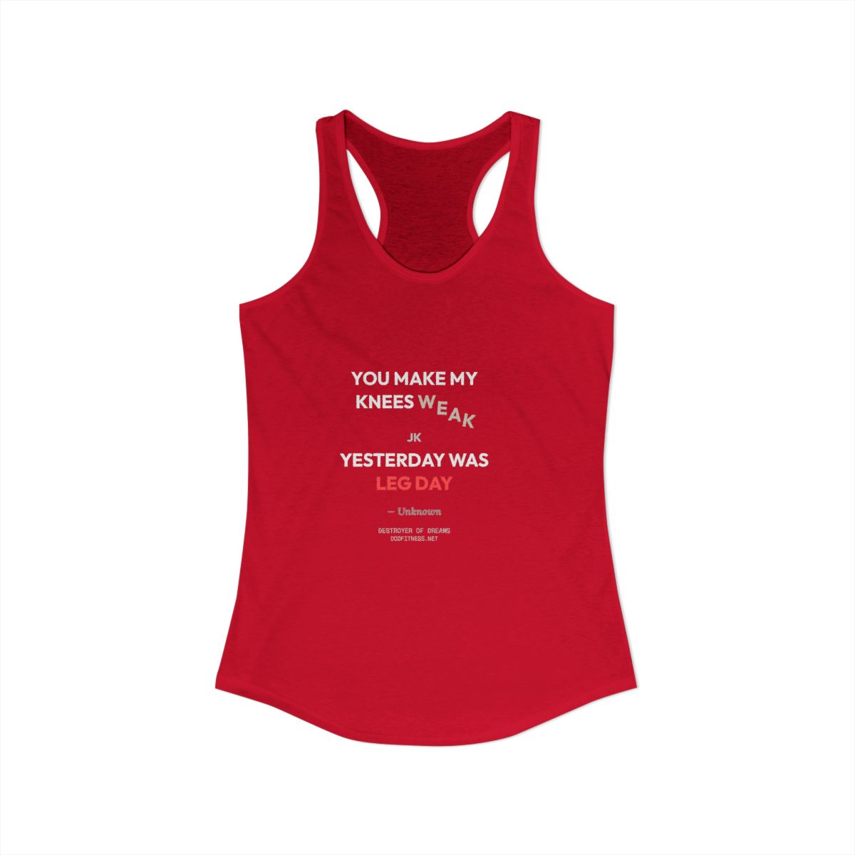 DoD Fitness - Knees Weak Women's Tank