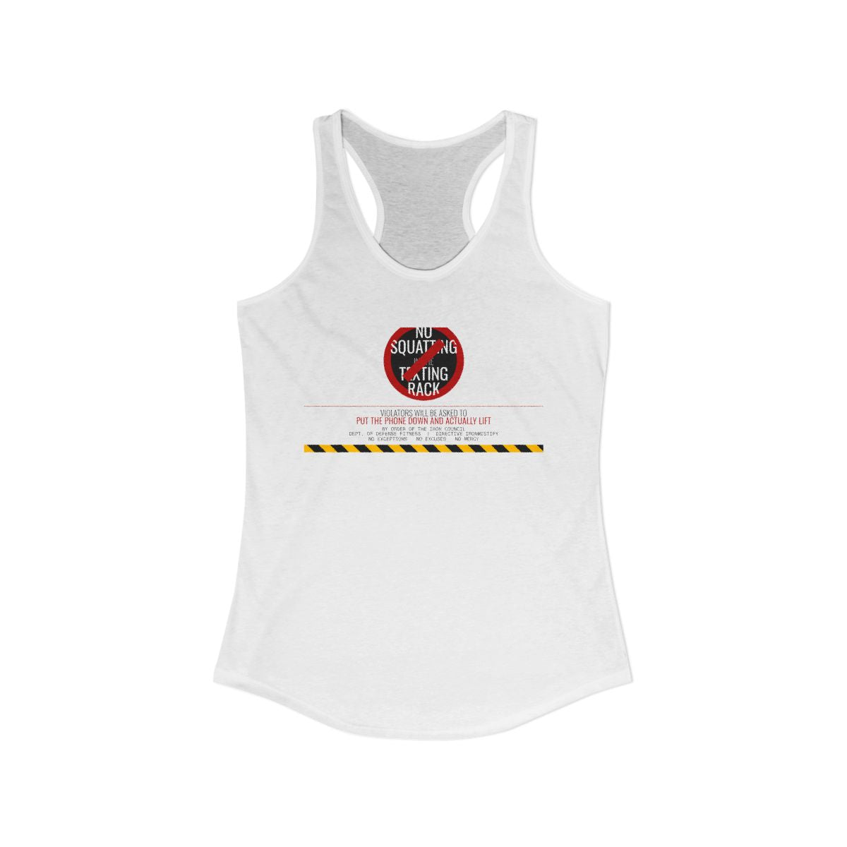 DoD Fitness - No Squatting Texting Rack Women's Tank