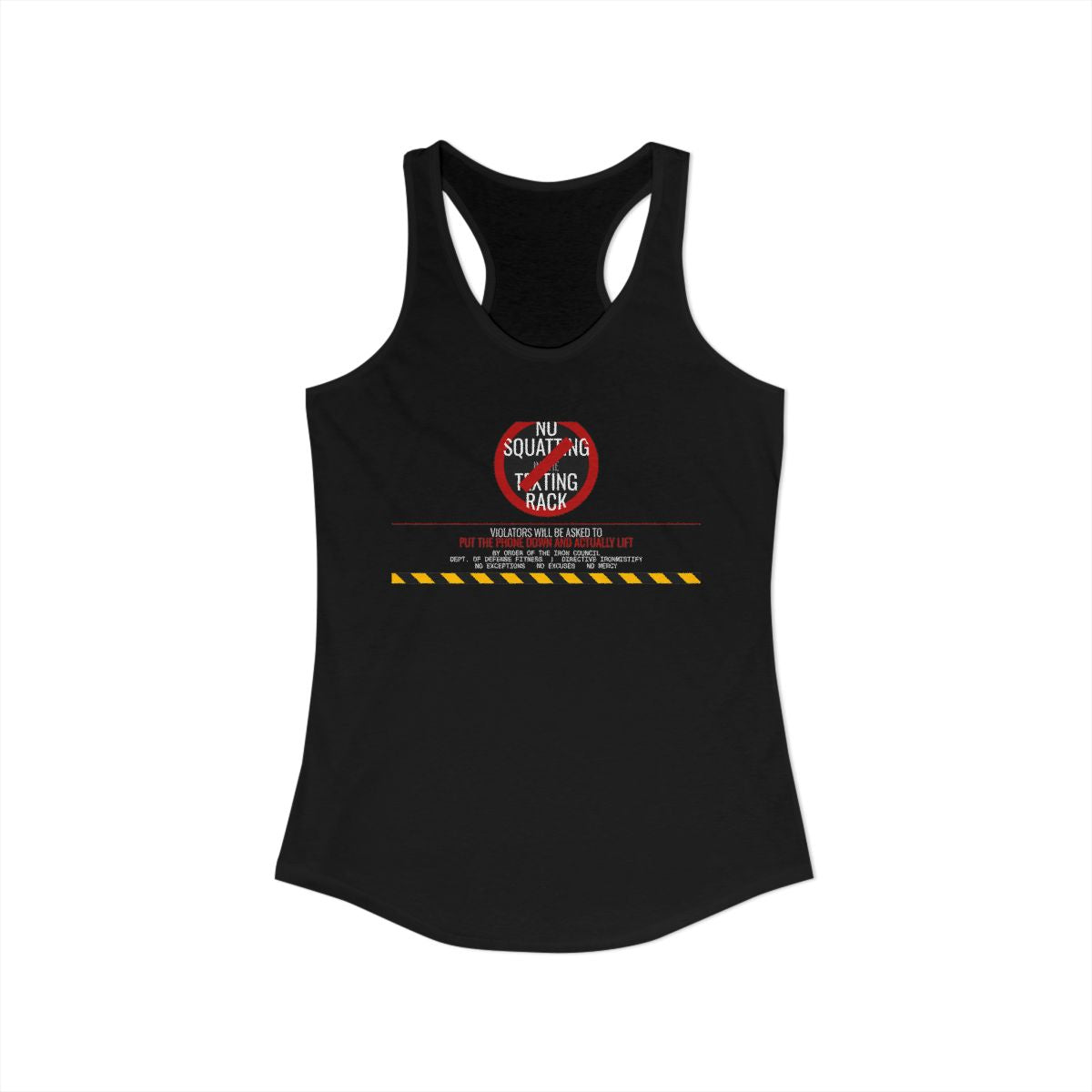 DoD Fitness - No Squatting Texting Rack Women's Tank