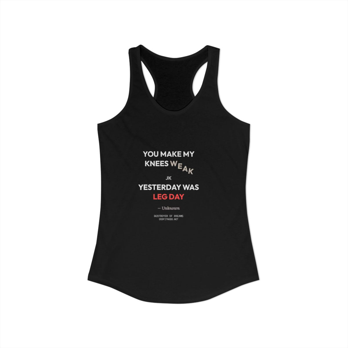 DoD Fitness - Knees Weak Women's Tank